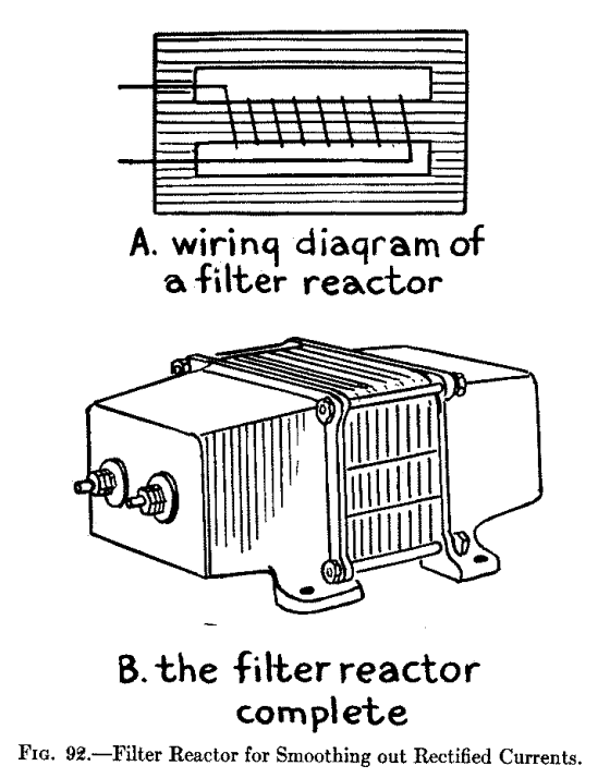 Fig. 92.--Filter Reactor for Smoothing out Rectified Currents.